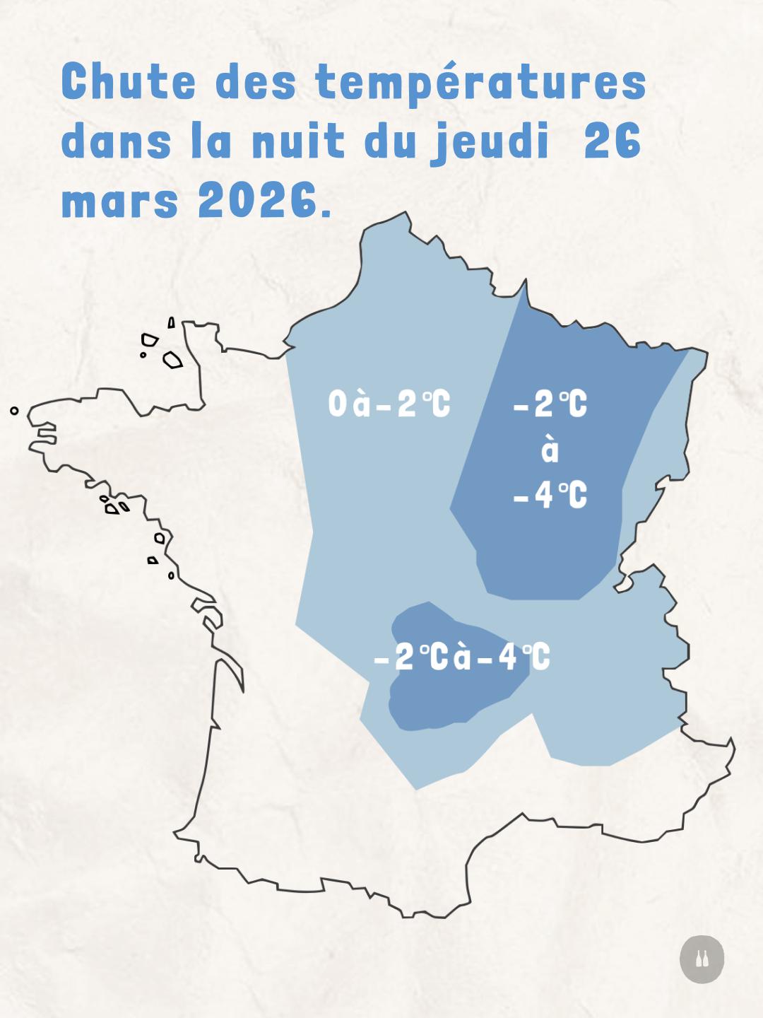 Chute des températures dans la nuit du jeudi  26 mars 2026.