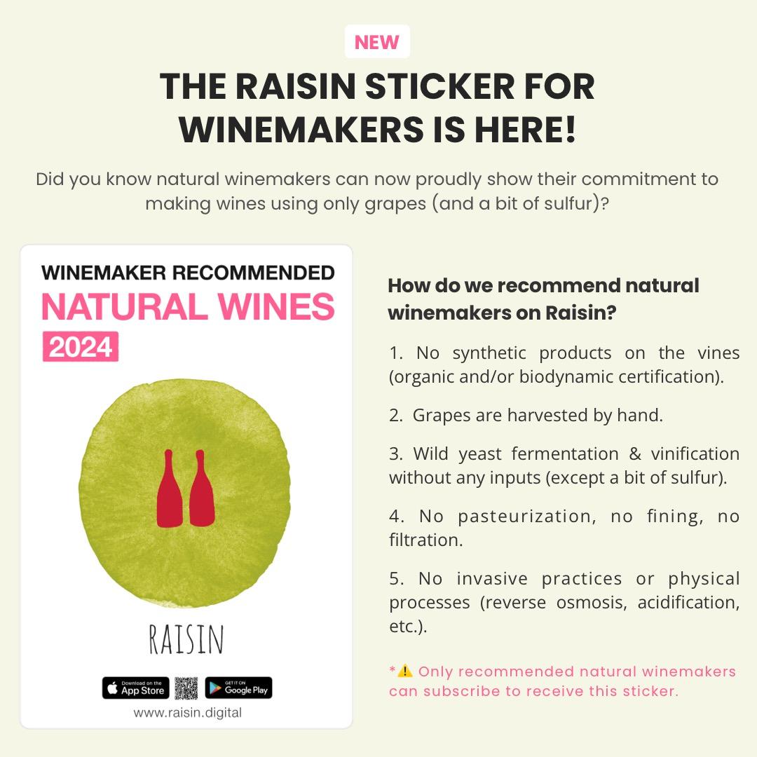 Pro Raisin Sign The Raisin Natural Winemaker Sticker is Here!