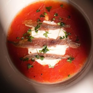 Anchovies , Stracciatella , Fresh Tomato Sauce - ÀGORÀ Wine & Deli - 1388147
