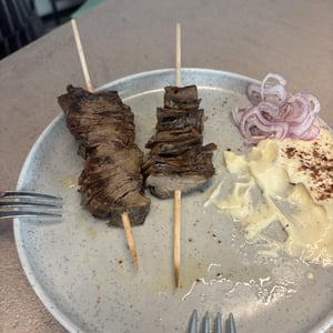 Anticuchos – Peruvian Grilled Beef Heart Skewers - Georges and Jose - 1390684