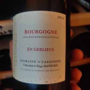 Bourgogne Rouge " En Gerlieus " - Domaine de Cassiopée - Talloulah et Hugo Mathurin 