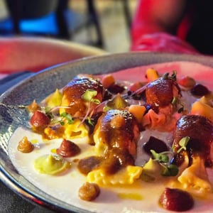 Caramelle Pasta With Pulled Pork - BAZA food bar & good vibes - 1383050
