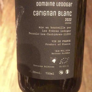 Carignan Blanc - Domaine Ledogar - Xavier, Mathieu & Benoît Ledogar 