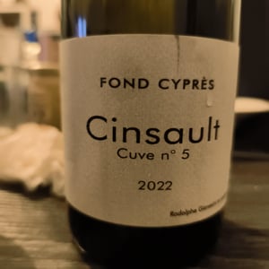 CINSAULT CUVE N°5 - Fond Cyprès - Rodolphe Gianesini & Laetitia Ourliac -2023
