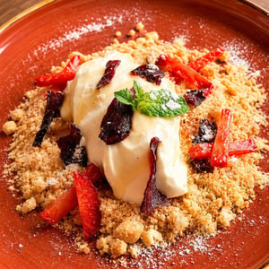 Cream, Irimshik Crumble, Horse Meat Chips - Grapes Wine Bar - 1375443