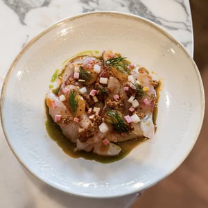 Crudo De Bar Sauce X.O. Kumquat Raddichio - La Part du Lion - 1322517