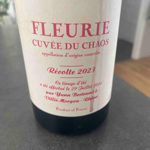 Cuvée du Chaos - Les Bertrand - Guy, Annick & Yann Bertrand 
