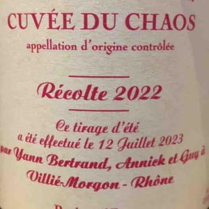 Cuvée du Chaos - Les Bertrand - guy-annick-yann-bertrand