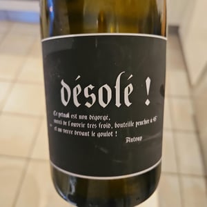 Désolé ! Pet Nat Blanc - La Sorga - antony-tortul -2019