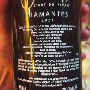 Diamantes - Domaine Justine Vigne - Justine Vigne -2023