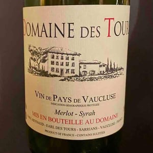"Domaine des Tours"  - Vin de Pays de Vaucluse - Rouge - Château Rayas - Château des Tours - Château de Fonsalette - emmanuel-reynaud