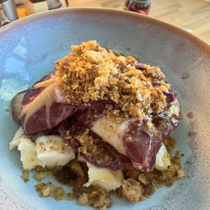Organic Mozzarella With Pickled Radicchio & Bageri Sourdough Pangrattato (Our Vegetarian May Special) - wir2liebenwein - 1359214