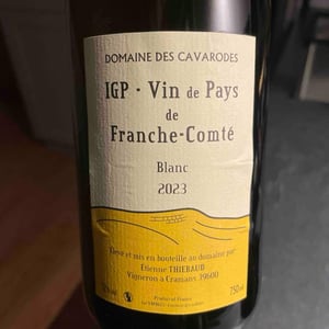 IGP Vin De Pays De Franche-Comte Blanc - Domaine des Cavarodes - Etienne Thiebaud 