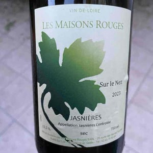 Jasnières Sur le nez - Les Maisons Rouges - Julien Peltier, Elisabeth et Benoît Jardin -2022