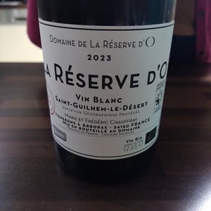 La Réserve D'O (Vin Blanc) - Domaine de La Réserve d'O - marie-frederic-chauffray