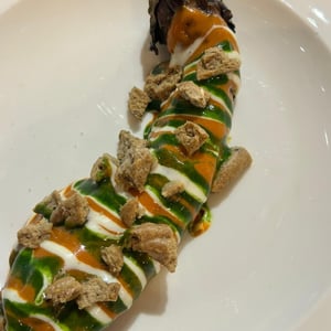 Melanzana Arrosto, Salsa Aioli E Salsa Al Basilico - Meno Vini e Altre Necessità - 1391817