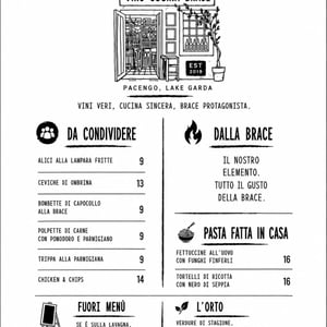 Menu Agosto 2026 - Pacengoto Osteria - Vino • Cucina • Brace - 1380416