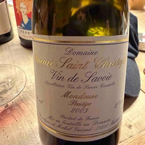 Mondeuse Prestige - Vin de Savoie - Domaine Prieuré Saint-Christophe - Roselyne & Michel Grisard (Retired) 