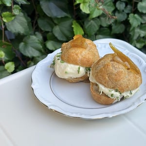 Choux Pastry Puffs With Rémoulade, Celeriac Mousse, Apple, Chives And Candied Lemon Peel - Winnowiercy Natural Wine Bistronomie - 1397773