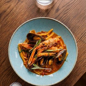Scampi, Mussels & Clams, Buzara Style With Homemade Pasta - BAZA food bar & good vibes - 1383043