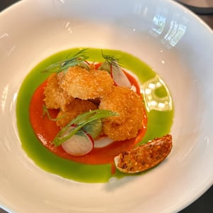 Shrimp Tempura With Romesco Sauce - Hotel - Restaurant Panorama - 1337580