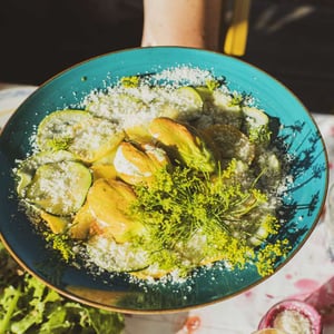 Fried Zucchini Flowers Stuffed With Local Fresh Goats Cheese - Kwaśne Jabłko - 594677