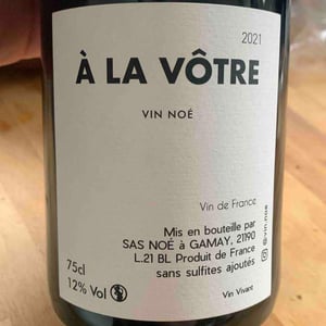 À La Vôtre - Vin Noé - Jonathan Purcell 