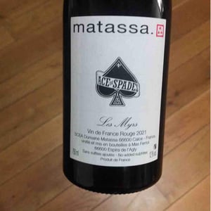 Ace Of Spades Les Myrs - Domaine Matassa - Tom Lubbe -2019