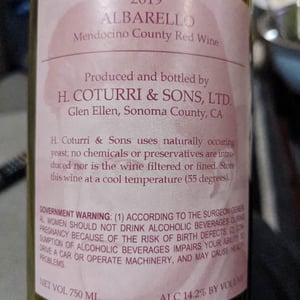 Albarello Red - Coturri Winery / H. Coturri & Sons Ltd. - Tony Coturri 