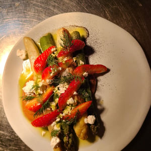 Asperges / Fraises / Feta - Croûton - 773613