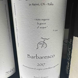 Barbaresco - Nòtu seguiva le gocce d'acqua - Azienda Agricola Fabio Gea - fabio-gea