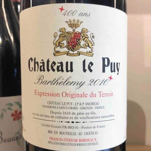 Château le Puy - Jean-Pierre & Pascal Amoreau - Barthélemy