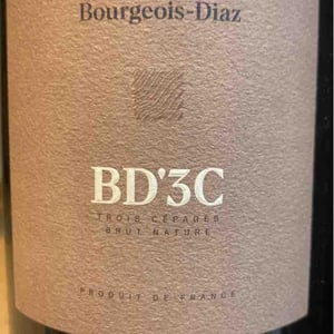 BD'3C - Brut Nature - Champagne Bourgeois-Diaz - Jérôme & Charlotte Bourgeois -2017