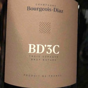 Champagne Bourgeois-Diaz - Jérôme & Charlotte Bourgeois - BD'3C - Brut Nature