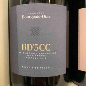 BD'3CC - Brut Nature Millésimé - Champagne Bourgeois-Diaz - jerome-charlotte-bourgeois -2016