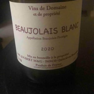 Beaujolais Blanc - Domaine Marcel Joubert - Carine Joubert 