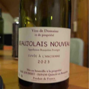 Beaujolais Nouveau 2023 - Domaine Marcel Joubert - Carine Joubert