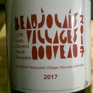 Beaujolais Villages Nouveau 2017