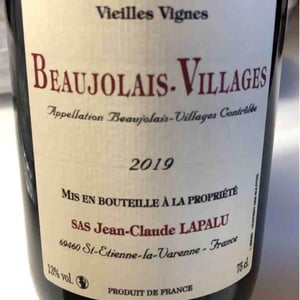 Jean-Claude Lapalu - Jean-Claude Lapalu - Beaujolais Villages Vieilles Vignes