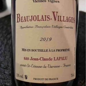 Jean-Claude Lapalu - Jean-Claude Lapalu - Beaujolais Villages Vieilles Vignes
