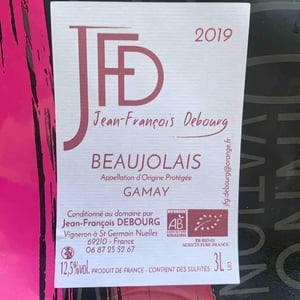 Bib 3L Beaujolais - Domaine Jean François Debourg - jean-francois-ghislaine-debourg
