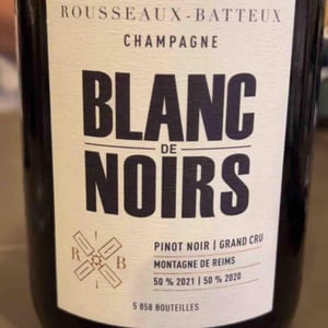 Blanc De Noirs - Domaine Rousseaux - Batteux - Adrien Rousseaux -2021