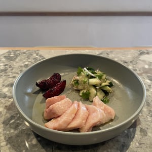Bonito Del Norte, Red Plums, Cucumber, Cilantro And Sumac - ita Madrid - 794530
