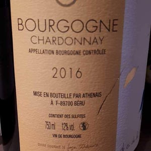 Château de Béru - Athénaïs de Béru - Bourgogne Chardonnay