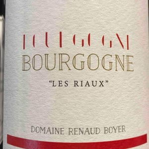 Bourgogne "Les Riaux" - Rouge - Domaine Renaud Boyer - renaud-boyer