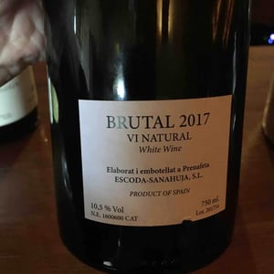 Brutal Bianco - Celler Escoda Sanahuja - Joan Ramón Escoda Martinez 