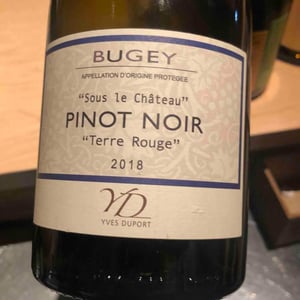 Bugey Sous le Château Pinot Noir Terre Rouge - Maison Yves Duport - Yves Duport -2018