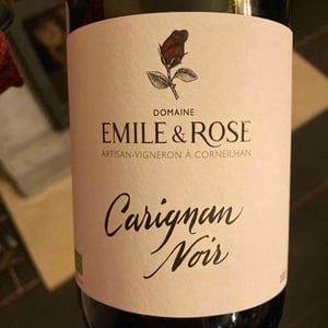 Carignan Noir - tardif - Emile & Rose (ex-Domaine des 1000 Roses) - Caroline & Marcel Gisclard 