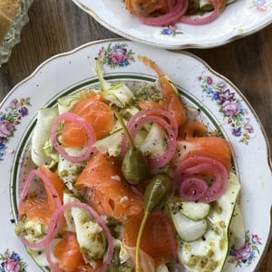 Carpaccio De Courgettes, Truite Fumée, Vinaigrette Aux Câpres - L’Esperluette - 628876