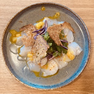 Carpaccio De Saint-Jacques D ´Erquy, Mangue, Ananas, Citron Vert, Huile Vanille - Brume - 613258